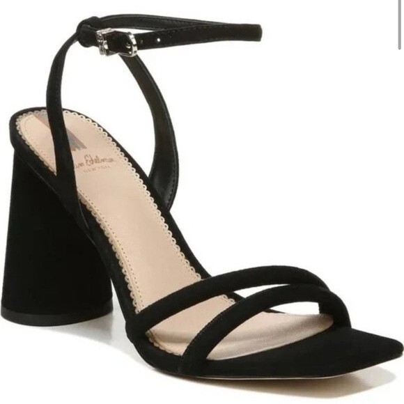 Sam Edelman | Kia Black Sandal Block Heel Suede Women's 10 - Picture 3 of 11